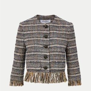 Veronica Beard Lyons Fringe Jacket, Size 2, NWT
